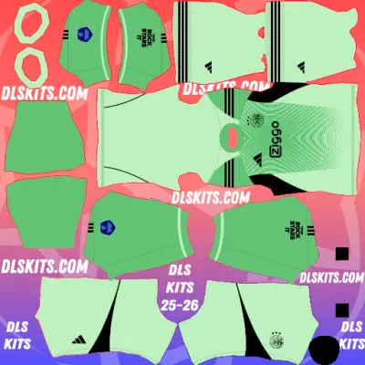 Ajax Goalkeeper Home Dream League Soccer Kit 2025-26 for DLS Mobile Game
