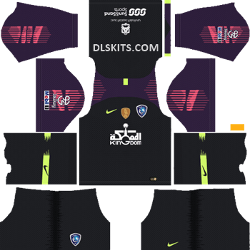 Al-Hilal FC 2019 Kits - Dream League Soccer Kits & Logo Al-Hilal FC Goalkeeper Home Kit 2019 - DLS Kits - Dream League Soccer URL 512x512