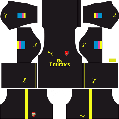 Arsenal Kit 2016-2017 Dream League Soccer Kits 512x512 URL - Goalkeeper Home