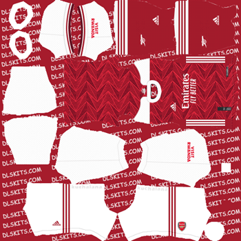 Arsenal Home Kit 2020 - Dream League Soccer Kits - DLS Kits