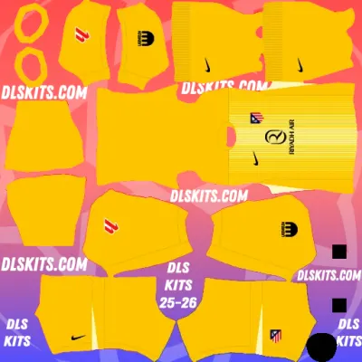 Atletico de Madrid 2025-26 Dream League Soccer Kits For DLS 26 Atletico de Madrid Goalkeeper Home 2025-26 Dream League Soccer Kits URL