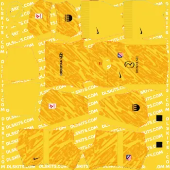 Nike Atletico Madrid Kits 2024 DLS Dream League Soccer Atletico Madrid GK Third Kit