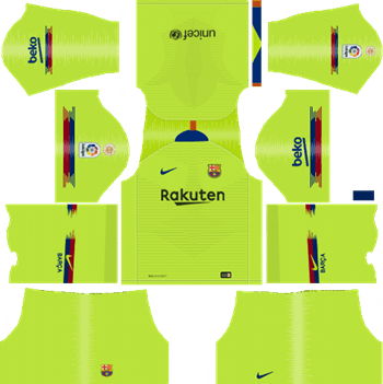 Barcelona Away Kit 2018-19 Dream League Soccer Kits URL 512x512