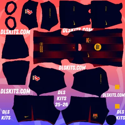 Barcelona Home 2025-26 DLS Kits URL for Dream League Soccer