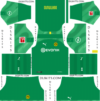 Borussia Dortmund 2019-2020 Dream League Soccer Kits & Logo Dream League Soccer Kits Borussia Dortmund Goalkeeper Home Kit 2019-20