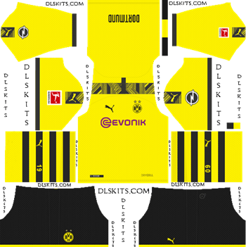 Borussia Dortmund 2019-2020 Dream League Soccer Kits & Logo Dream League Soccer Kits Borussia Dortmund Home Kit 2019-20