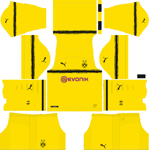 Dream League Soccer Kits Borussia Dortmund International Kit 2018-19 URL 512x512