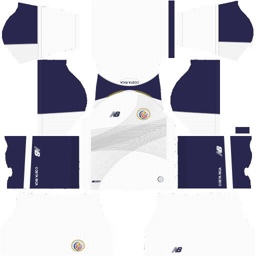 Costa Rica 2018 World Cup Dream League Soccer Kits & Logo URL Costa Rica Kit 2018 World Cup Dream League Soccer Kits 512x512 URL- Away