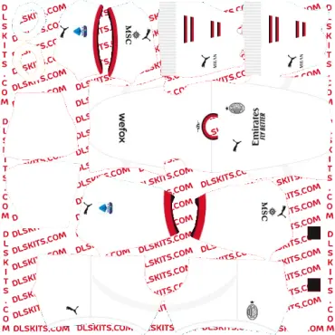 DLS AC Milan Away Kit 2024 Dream League Soccer