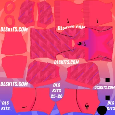 France FIFA World Cup 2026 Dream League Soccer Kits for DLS 26 DLS France Goalkeeper Away Kit 2026 FIFA World Cup