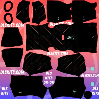 France FIFA World Cup 2026 Dream League Soccer Kits for DLS 26 DLS France Goalkeeper Home Kit 2026 FIFA World Cup