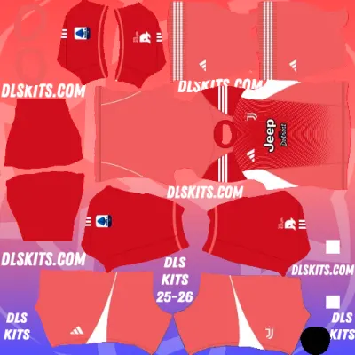 Goalkeeper Away DLS Kits Juventus FC 2025-26 for Dream League Soccer