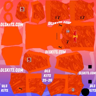 Goalkeeper Away RB Leipzig Dream League Soccer DLS Kits 2025-26