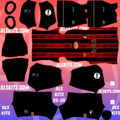 Home AFC Bournemouth Kit 2025-26 Dream League Soccer Kits for DLS 25