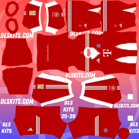 Home Bayern Munich 2025-26 Dream League Soccer Kits For DLS 25