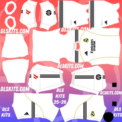 Home Real Madrid DLS Kits 2025-26 for Dream League Soccer