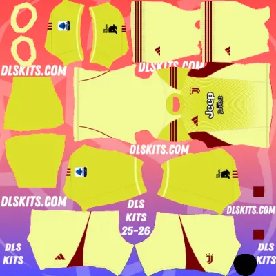 Juventus Goalkeeper Third DLS Kits FC 2025-26 for Dream League Soccer Game