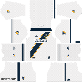 LA Galaxy Home Kit 2019 - DLS 19 Kits - Dream League Soccer Kits URL 512x512