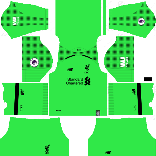 New Red Pepper Dream League Soccer Kits Liverpool 2018-19 Goalkeeper Liverpool Kit 2018-19 Dream League Soccer Kits