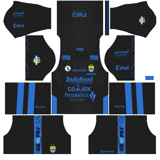 Persib Bandung 2018-19 Dream League Soccer Kits 512x512 URL - Away 2