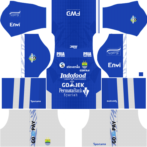 Persib Bandung 2018-19 Dream League Soccer Kits 512x512 URL