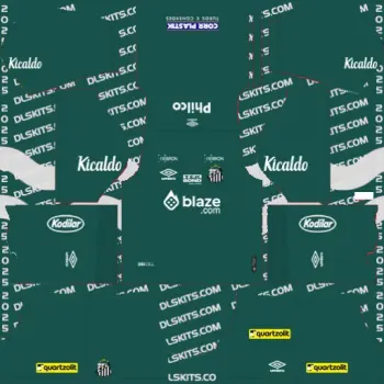 Santos Goalkeeper Home Kit 2025 DLS 2019